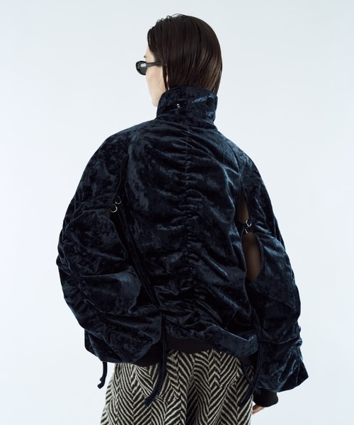 seyto（セイト）の「Crush velour gather blouson / クラッシュベロア