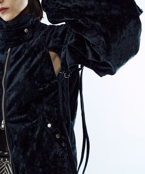 seytoサイズ2 / クラッシュベロアギャザーブルゾン Crush velour gather blouson / クラッシュベロアギャザーブルゾン