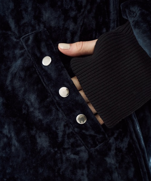 Crush velour gather blouson / クラッシュベロアギャザーブルゾン
