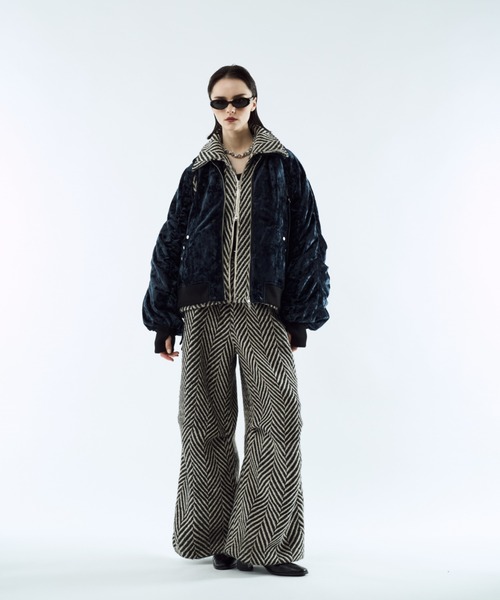 GACKT着用agr crush velour MA-1 BZ ベロアブルゾン Crush velour gather blouson / クラッシュベロアギャザーブルゾン