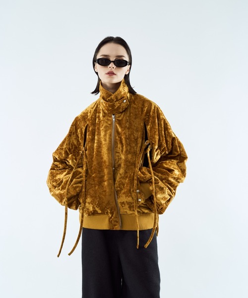 Crush velour gather blouson / クラッシュベロアギャザーブルゾン