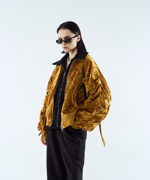 セール】Crush velour gather blouson / クラッシュベロアギャザー