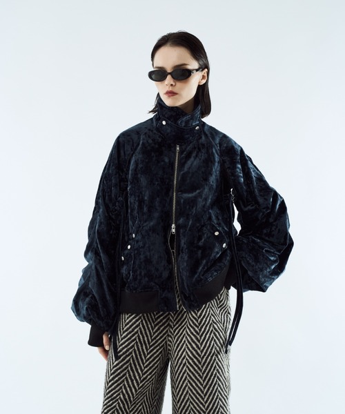 seyto（セイト）の「Crush velour gather blouson / クラッシュベロア
