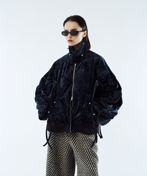Crush velour gather blouson / クラッシュベロアギャザーブルゾン