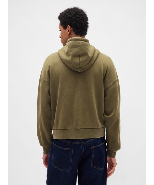 セール】ヴィンテージソフト オーバーサイズ クロップド ジップアップ