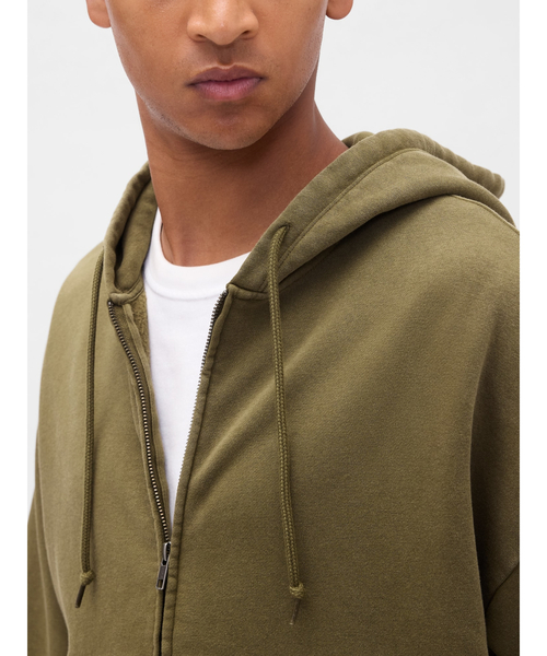 セール】ヴィンテージソフト オーバーサイズ クロップド ジップ