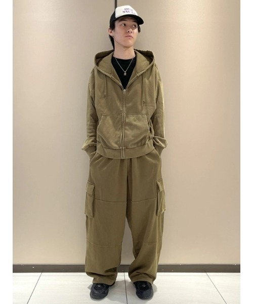 セール】ヴィンテージソフト オーバーサイズ クロップド ジップアップ