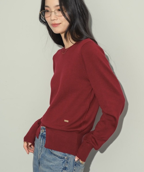 NEUNA（ヌナ）の「センタースリットニットプルオーバー（ニット/セーター・レディース・グレー/ブラック/アイボリー/レッド・FREE）」の4枚目の写真