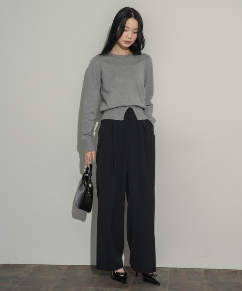 NEUNA（ヌナ）の「センタースリットニットプルオーバー（ニット/セーター・レディース・グレー/ブラック/アイボリー/レッド・FREE）」の11枚目の写真