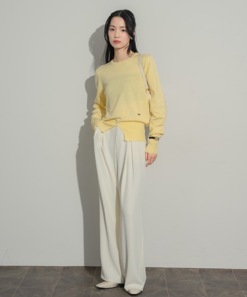 NEUNA（ヌナ）の「センタースリットニットプルオーバー（ニット/セーター・レディース・グレー/ブラック/アイボリー/レッド・FREE）」の18枚目の写真