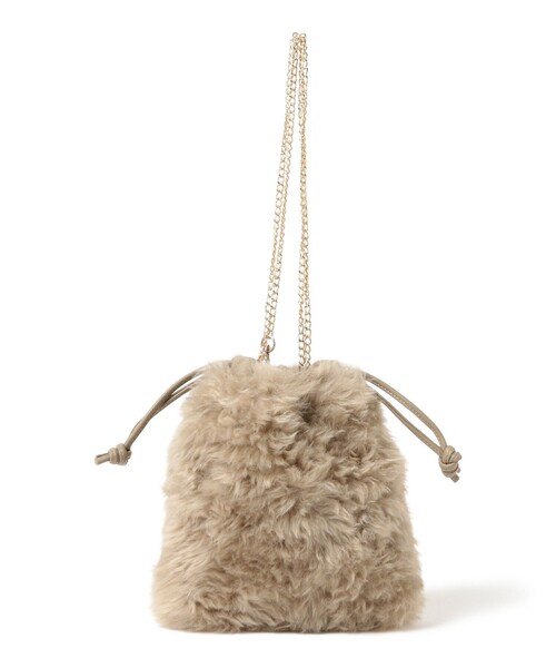 B:MING by BEAMS（ビーミングバイビームス）の「フェイク ファー チェーン バッグ（ショルダーバッグ・レディース・ライトグレー/ブラウン系その他・ONE SIZE）」の11枚目の写真