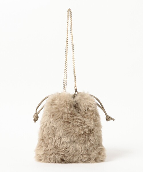 B:MING by BEAMS（ビーミングバイビームス）の「フェイク ファー チェーン バッグ（ショルダーバッグ・レディース・ライトグレー/ブラウン系その他・ONE SIZE）」の12枚目の写真