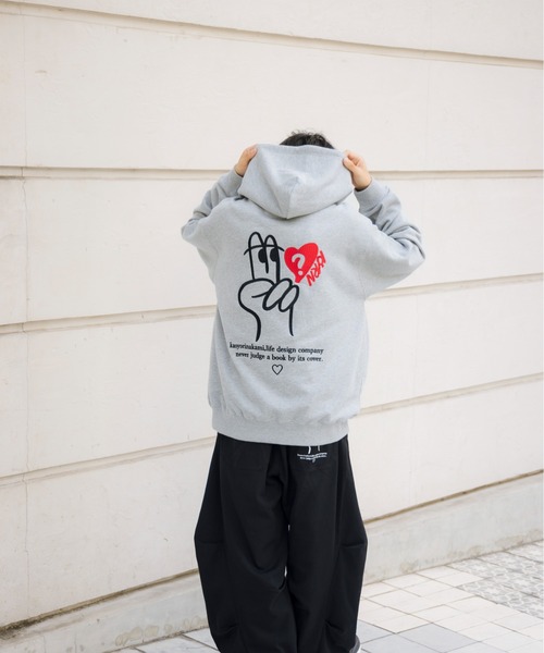 kaoyorinakami（カオヨリナカミ）の「peace hoodie / ピースフーディ（パーカー・メンズ・ネイビー/グレー/ブラック・SMALL/MEDIUM/LARGE/X-LARGE）」の19枚目の写真