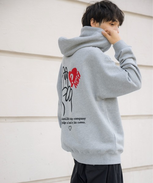 kaoyorinakami（カオヨリナカミ）の「peace hoodie / ピースフーディ（パーカー・メンズ・ネイビー/グレー/ブラック・SMALL/MEDIUM/LARGE/X-LARGE）」の16枚目の写真