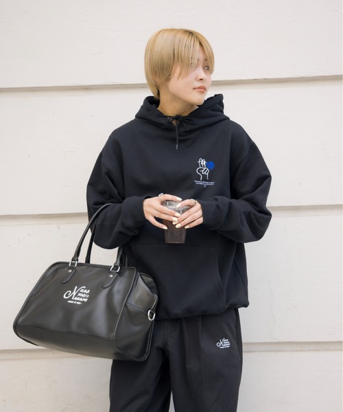 kaoyorinakami（カオヨリナカミ）の「peace hoodie / ピースフーディ（パーカー・メンズ・ネイビー/グレー/ブラック・SMALL/MEDIUM/LARGE/X-LARGE）」の9枚目の写真