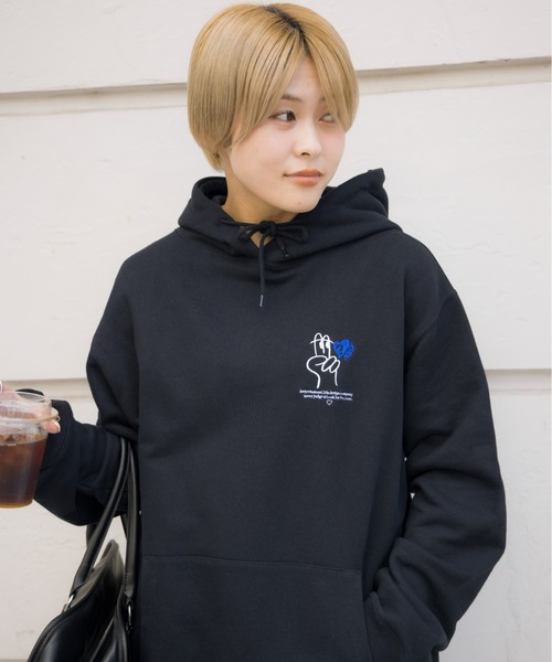 kaoyorinakami（カオヨリナカミ）の「peace hoodie / ピースフーディ（パーカー・メンズ・ネイビー/グレー/ブラック・SMALL/MEDIUM/LARGE/X-LARGE）」の8枚目の写真