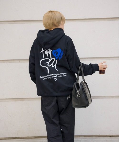 kaoyorinakami（カオヨリナカミ）の「peace hoodie / ピースフーディ（パーカー・メンズ・ネイビー/グレー/ブラック・SMALL/MEDIUM/LARGE/X-LARGE）」の11枚目の写真