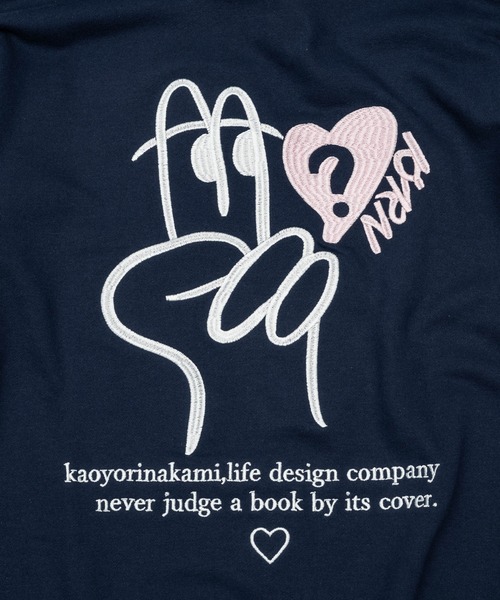 kaoyorinakami（カオヨリナカミ）の「peace hoodie / ピースフーディ（パーカー・メンズ・ネイビー/グレー/ブラック・SMALL/MEDIUM/LARGE/X-LARGE）」の5枚目の写真