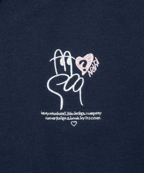kaoyorinakami（カオヨリナカミ）の「peace hoodie / ピースフーディ（パーカー・メンズ・ネイビー/グレー/ブラック・SMALL/MEDIUM/LARGE/X-LARGE）」の4枚目の写真