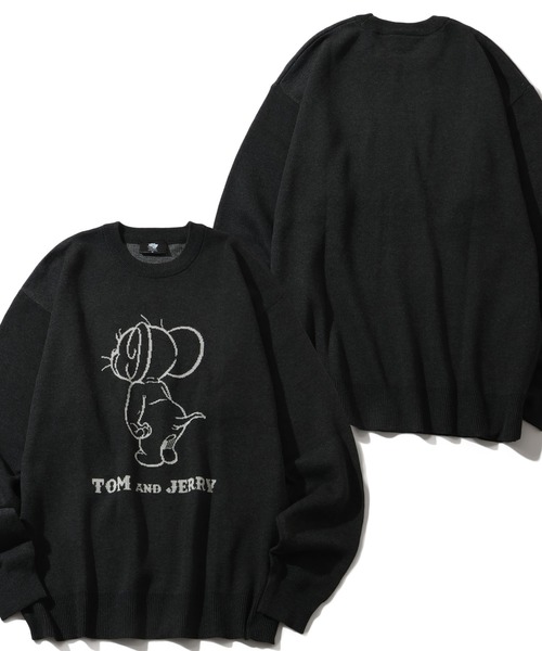 Tom&Jerry(トムアンドジェリー)の「【Tom & Jerry/トム & ジェリー】アートワークデザイン ジャガードニット セーター(ニット/セーター・メンズ・オフホワイト/アイボリー/ネイビー/スミクロ・M/LL/L)」の4枚目の写真