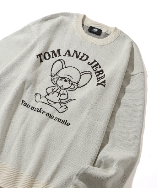 Tom&Jerry(トムアンドジェリー)の「【Tom & Jerry/トム & ジェリー】アートワークデザイン ジャガードニット セーター(ニット/セーター・メンズ・オフホワイト/アイボリー/ネイビー/スミクロ・M/LL/L)」の13枚目の写真