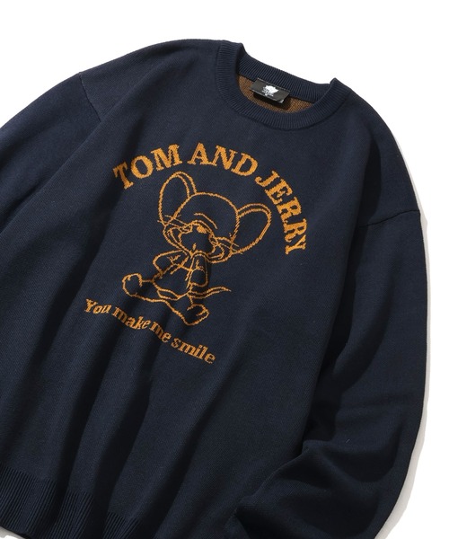 Tom&Jerry(トムアンドジェリー)の「【Tom & Jerry/トム & ジェリー】アートワークデザイン ジャガードニット セーター(ニット/セーター・メンズ・オフホワイト/アイボリー/ネイビー/スミクロ・M/LL/L)」の19枚目の写真