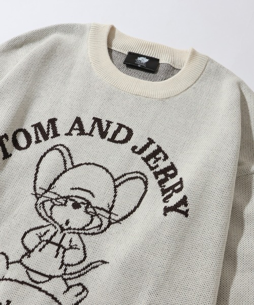 Tom&Jerry(トムアンドジェリー)の「【Tom & Jerry/トム & ジェリー】アートワークデザイン ジャガードニット セーター(ニット/セーター・メンズ・オフホワイト/アイボリー/ネイビー/スミクロ・M/LL/L)」の21枚目の写真