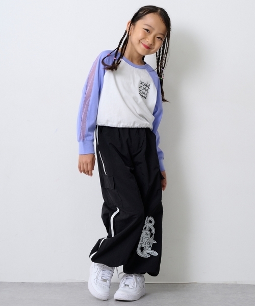 X-girl Stages(エックスガールステージス)の「【TBSドラマ フェイクマミー 着用アイテム】カーゴポケットラインパンツ(カーゴパンツ・キッズ・ピンク/ブラック/アイボリー・130cm/120cm/140cm/100cm/110cm)」の18枚目の写真