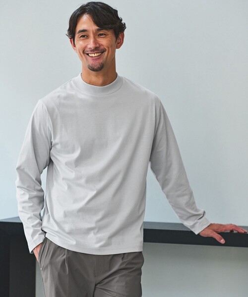 WEB限定】JUST fit デイリーモック 長袖 Tシャツ -吸水速乾・抗菌-（T