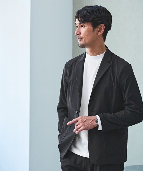 green label relaxing(グリーンレーベルリラクシング)の「【WEB限定】JUST fit デイリーモック 長袖 Tシャツ -吸水速乾・抗菌-(Tシャツ/カットソー・メンズ・ターコイズブルー系/ライム/ホワイト/ライトグレー/ブラック/ネイビー/ロイヤルブルー・M/S/XL/L)」の14枚目の写真