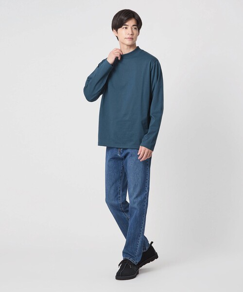 WEB限定】JUST fit デイリーモック 長袖 Tシャツ -吸水速乾・抗菌-（T