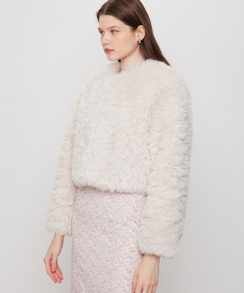 DEICY（デイシー）の「Variation エコファーショートコート（その他アウター・レディース・ピンク/アイボリー/ベージュ・FREE）」の18枚目の写真