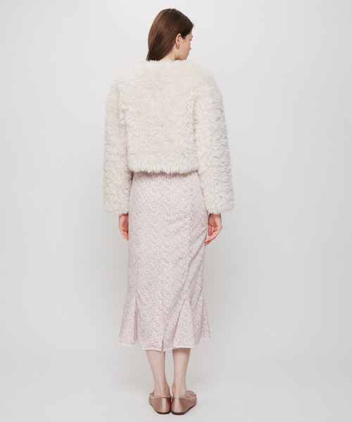 DEICY（デイシー）の「Variation エコファーショートコート（その他アウター・レディース・ピンク/アイボリー/ベージュ・FREE）」の7枚目の写真