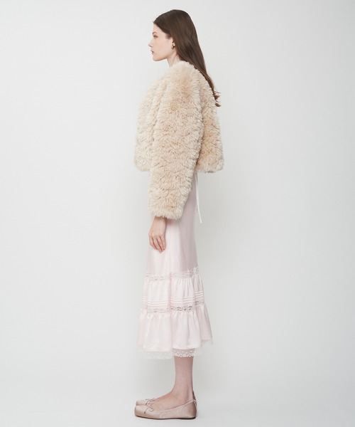 DEICY（デイシー）の「Variation エコファーショートコート（その他アウター・レディース・ピンク/アイボリー/ベージュ・FREE）」の10枚目の写真