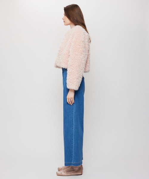 DEICY（デイシー）の「Variation エコファーショートコート（その他アウター・レディース・ピンク/アイボリー/ベージュ・FREE）」の15枚目の写真