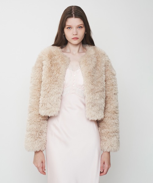 DEICY（デイシー）の「Variation エコファーショートコート（その他アウター・レディース・ピンク/アイボリー/ベージュ・FREE）」の20枚目の写真