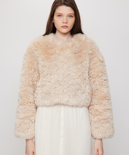 DEICY（デイシー）の「Variation エコファーショートコート（その他アウター・レディース・ピンク/アイボリー/ベージュ・FREE）」の22枚目の写真