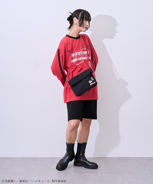 Green　Parks（グリーンパークス）の「ハイキュー!! サコッシュ（ポーチ・レディース・レッド/オレンジ・FREE）」の4枚目の写真