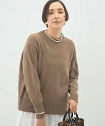 ノーリーズ ヘアリーショート丈クルーネックプルオーバーニット グレーベージュ knit-02288 クルーネック ニット プルオーバー エクリュ グレー