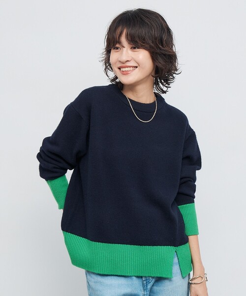 NOLLEY’S（ノーリーズ）の「5Gノアリスクルーネックプルオーバーニット（ニット/セーター・レディース・オフホワイト/イエロー/グレー系その他/ブルー系その他7/ブラウン・38）」の10枚目の写真