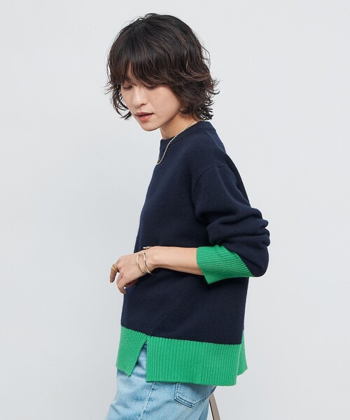 NOLLEY’S（ノーリーズ）の「5Gノアリスクルーネックプルオーバーニット（ニット/セーター・レディース・オフホワイト/イエロー/グレー系その他/ブルー系その他7/ブラウン・38）」の11枚目の写真