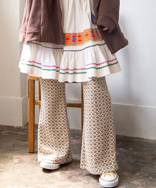 チャイハネ（チャイハネ）の「【チャイハネ】カラロマブーツカットパンツ（その他パンツ・レディース・ブラウン/グリーン/ピンク・FREE）」の2枚目の写真