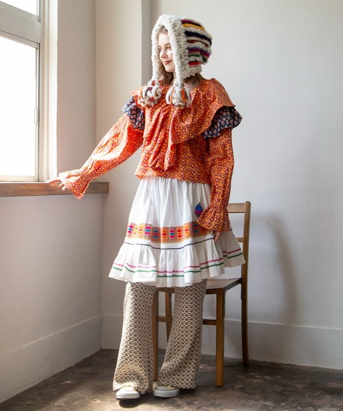 チャイハネ（チャイハネ）の「【チャイハネ】カラロマブーツカットパンツ（その他パンツ・レディース・ブラウン/グリーン/ピンク・FREE）」の7枚目の写真