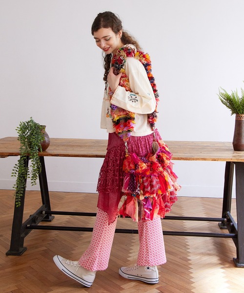 チャイハネ（チャイハネ）の「【チャイハネ】カラロマブーツカットパンツ（その他パンツ・レディース・ブラウン/グリーン/ピンク・FREE）」の12枚目の写真