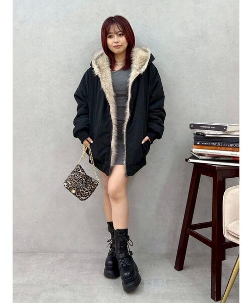 EVRISリバーシブルオーバーサイズフードブルゾン値下げ不可 リバーシブルオーバーサイズフードブルゾン（ブルゾン）｜EVRIS