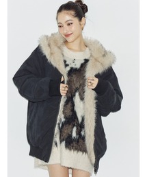 EVRIS | リバーシブルオーバーサイズフードブルゾン(ブルゾン)