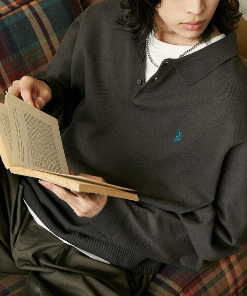 Professor.E Dirt Polo ブラック系 ポロスウェット Professor.E Dirt Polo ブラック系 ポロスウェット 【公式通販】