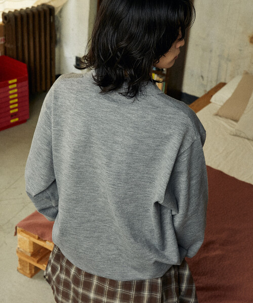 U.S. POLO ASSN.（ユーエスポロアッスン）の「U.S. POLO ASSN./ユーエスポロアッスン 別注 SWEAT LIKE KNIT POLO/スウェットライクニットポロシャツ(限定展開)（ニット/セーター・メンズ・ブルー系その他/ネイビー/ブラック/チャコールグレー/グレー/ブラック系その他・LARGE/MEDIUM/SMALL）」の16枚目の写真