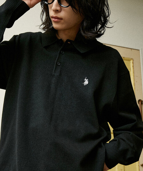 U.S. POLO ASSN./ユーエスポロアッスン 別注 SWEAT LIKE KNIT POLO