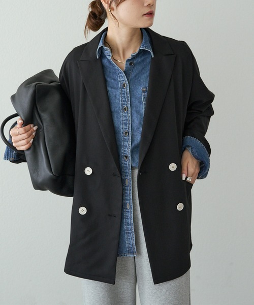 セール】ダブルデザインジャケット（テーラードジャケット）｜PUAL CE